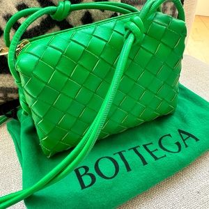Excellent condition auth Bottega Veneta mini loop in parakeet $1950